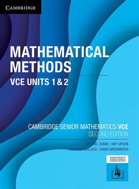 au using "DH9G" as your code by Tuesday 13th December 2022 Payment for orders to be made by Mastercard or Visa. . Cambridge vce senior math methods 12 2023 pdf